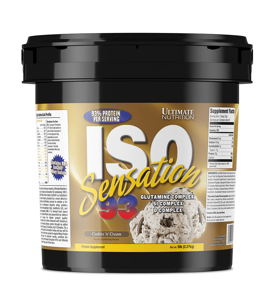 ULTIMATE Nutrition ISO Sensation 93 100% Whey isolate - 5 Lbs