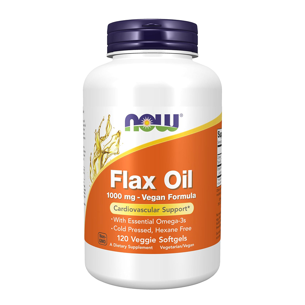 Now Foods Flax Oil, Flax Seed 1000 mg, - 120 Veg Softgels